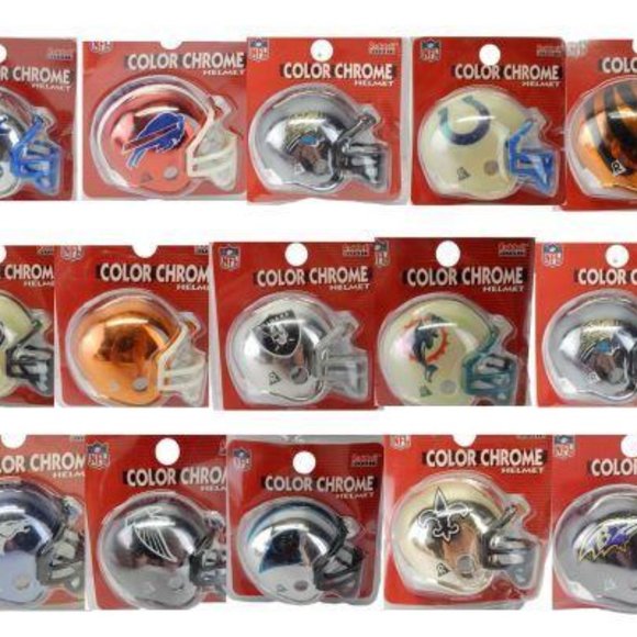 New Riddle Sports Mini Color Chrome Football Helme - Picture 1 of 16